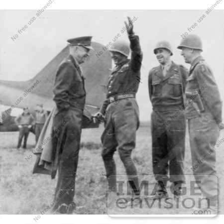 #2396 General Eisenhower With Generals Patton, Bradley, and Hodges by JVPD