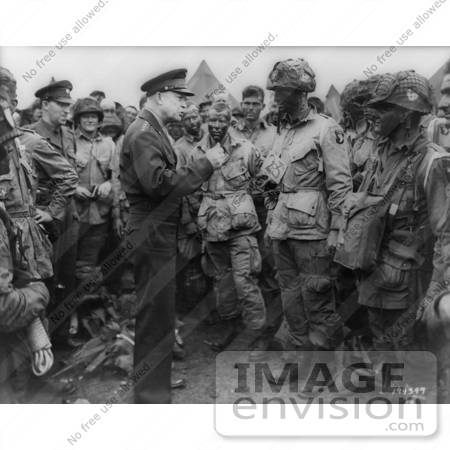 #2442 Dwight David Eisenhower Giving Orders to American Paratroopers by JVPD