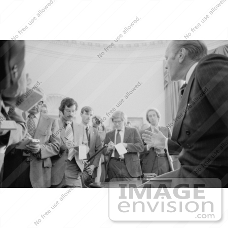 #2526 Gerald Ford Talking to Reporters by JVPD