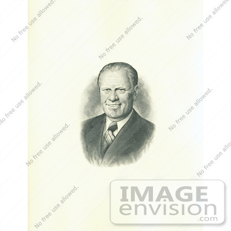 #2563 Engraving of Gerald Ford by JVPD