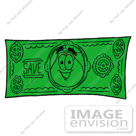#40705 Clip Art Graphic of Green Arrows Circling A Green 100 Dollar Bill by
