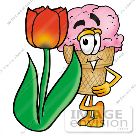 spring flower clip art images. #25877 Clip Art Graphic of a