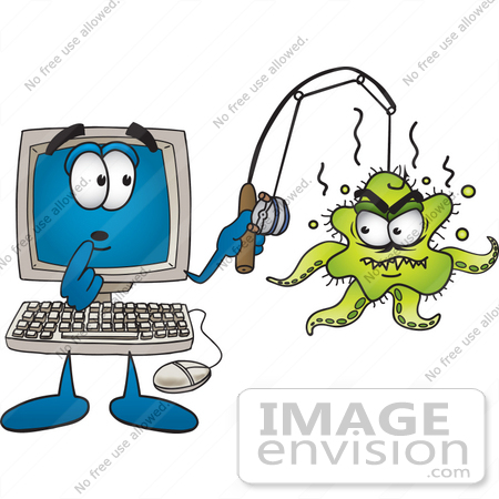 cartoon characters on the computer. #26220 Clip Art Graphic of a Shocked Desktop Computer Cartoon Character With