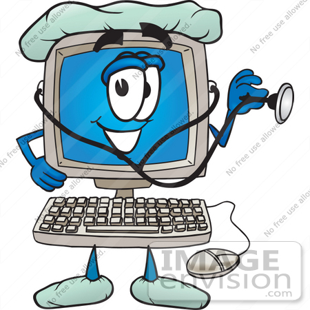 Male Cartoon Characters on Clip Art Graphic Of A Male Desktop Computer Cartoon Character Nurse Or