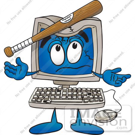 Pictures Of Computers Clipart. #26227 Clip Art Graphic of a