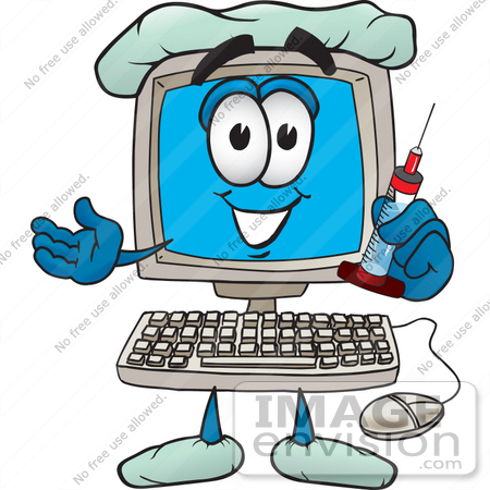 Pictures Of Computers Clipart. #26238 Clip Art Graphic of a