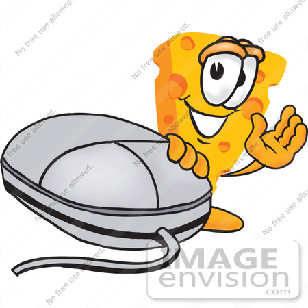 Clip Art Mouse And Cheese. #27616 Clip Art Graphic of a
