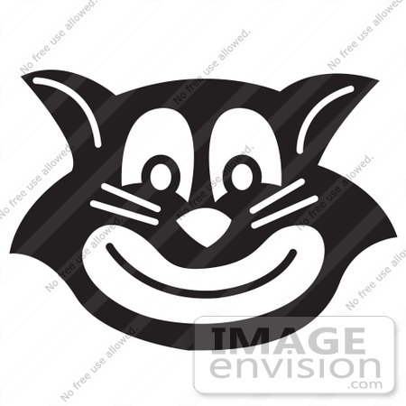 black and white cat cartoon. Black and White Cartoon