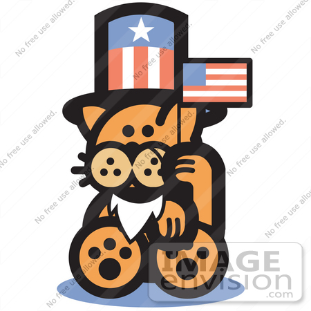 waving american flag clip art. Cartoon Clip Art of an