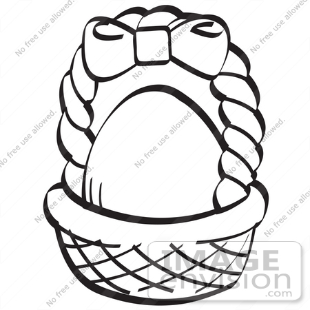 clip art easter basket. Clip Art of an Egg In A