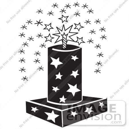 fireworks clipart black and white. #29101 Royalty-free Black And