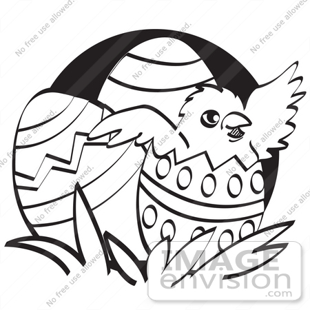 clip art easter eggs black and white. Cartoon Clip Art of a Baby