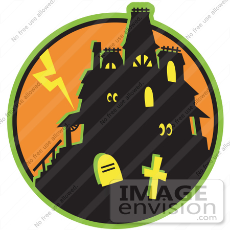 haunted house images cartoon. #29382 Royalty-free Cartoon Clip Art of a Glowing Eyes Peeking Out From 