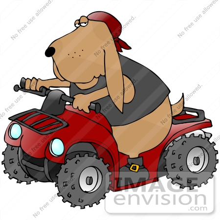 #30678 Clip Art Graphic of a Cute Hound Dog in a Vest, Boots and