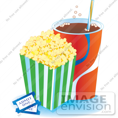 popcorn clip art. #33456 Clipart of a Container