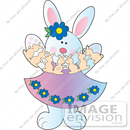 clip art easter rabbit. #33477 Clipart Of A Female