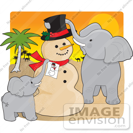 baby elephant clip art. #33498 Christmas Clipart Of A