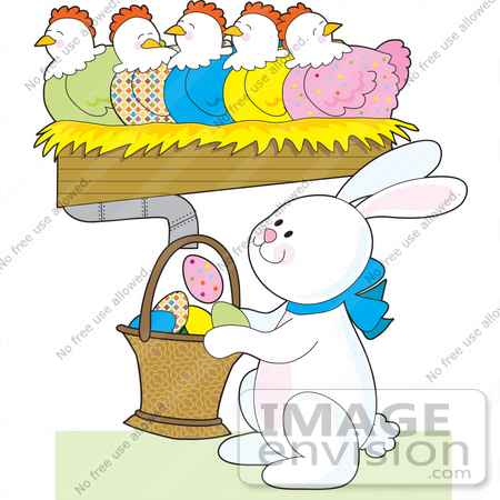 easter bunny clipart. #33521 Clipart of an Easter