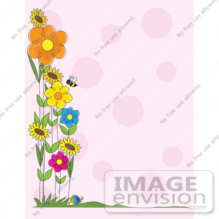 clip art borders flowers. #33644 Clip Art Graphic of a