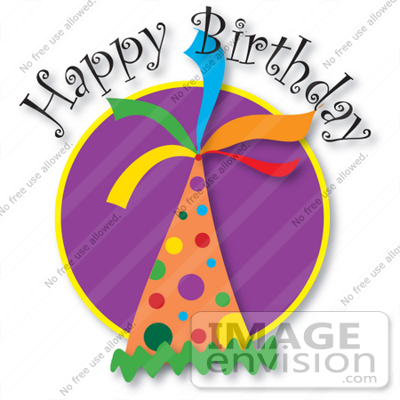 party hat vector. Happy birthday party hat