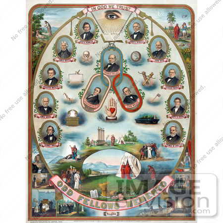 Stock Illustration Of The ODD FELLOWS Members With Biblical Scenes ...