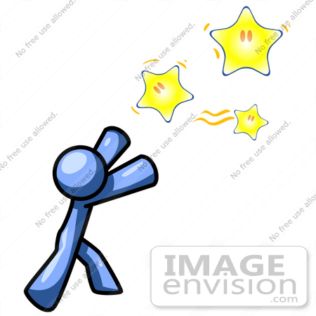 blue stars clipart. #35462 Clip Art Graphic of a