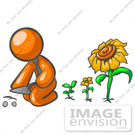 clip art sunflower. #35491 Clip Art Graphic of an