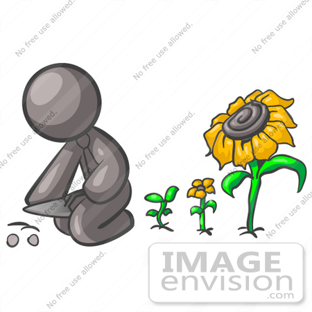 free clip art sunflower. #36379 Clip Art Graphic of a