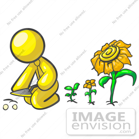 clip art sunflower. #37763 Clip Art Graphic of a
