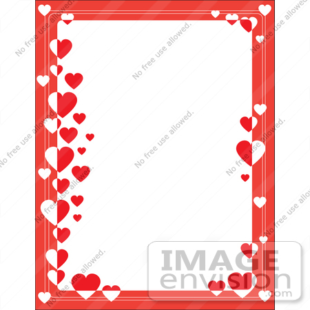 heart clip art border. #41196 Clip Art Graphic of a