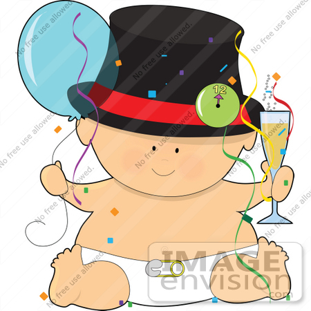 clip art new years. #41409 Clip Art Graphic of a New Year#39;s Baby by Maria Bell
