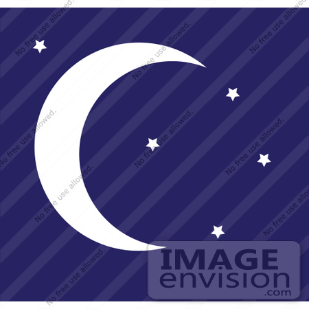 Moon Star Clipart. #42315 Clip Art Graphic of a