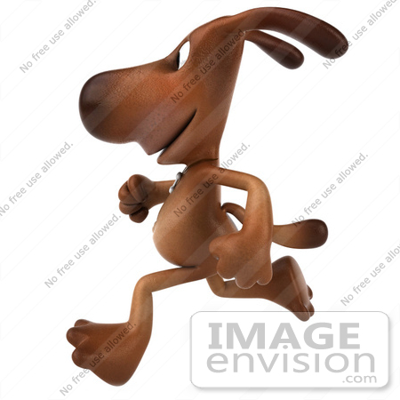#42946 Royalty-Free (RF) Clipart Illustration of a 3d Brown Dog Mascot