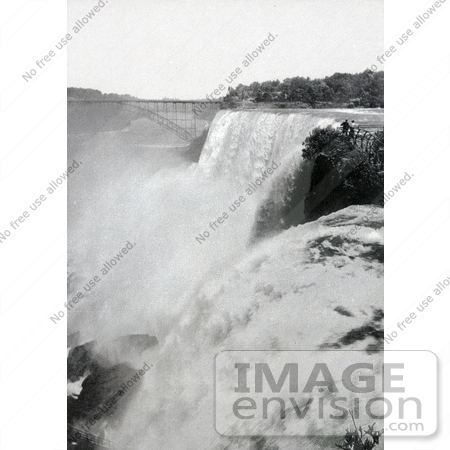 #48820 Royalty-Free Stock Photo Of A View Onto American Falls From Goat Island, Niagara Falls by JVPD