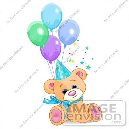 clipart birthday balloons. #56202 Clip Art Of A Cute Male