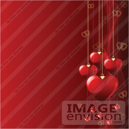 #56291 Royalty-Free (RF) Clip Art Illustration Of A Red Square Valentines