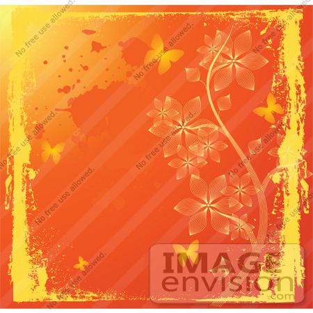 clip art flowers and butterflies. #56329 Royalty-Free (RF) Clip