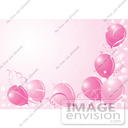  56335 RoyaltyFree RF Clip Art Illustration Of A Pink Background Bordered