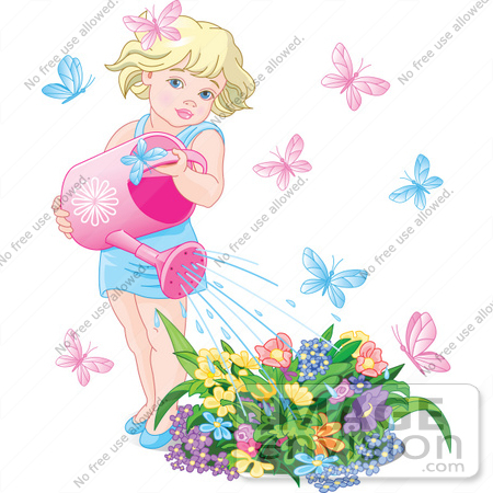 clip art flowers and butterflies. #56478 Royalty-Free (RF) Clip