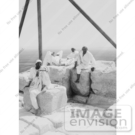 #6523 Four Men on the Summit of the Great Pyramid by JVPD