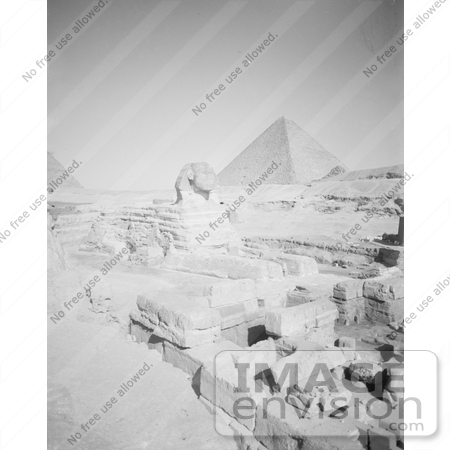 #6543 The Great Sphinx, Courtyard and Egyptian Pyramids by JVPD