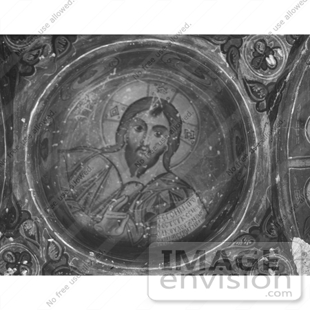 #6585 Painting of Christ in a Greek Church of Cappadocia by JVPD