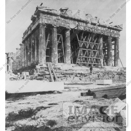 #6602 Scaffolding Around The Parthenon by JVPD