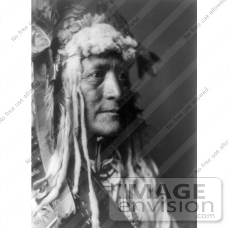 #7007 Stock Image of Hidatsa Indian Man by the Name of White Duck by JVPD