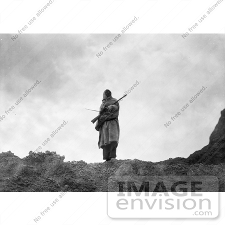 #7282 Stock Image: Sioux Man With Rifle and bow by JVPD