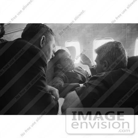 #7677 Picture of Nixon and Press on an Airplane by JVPD