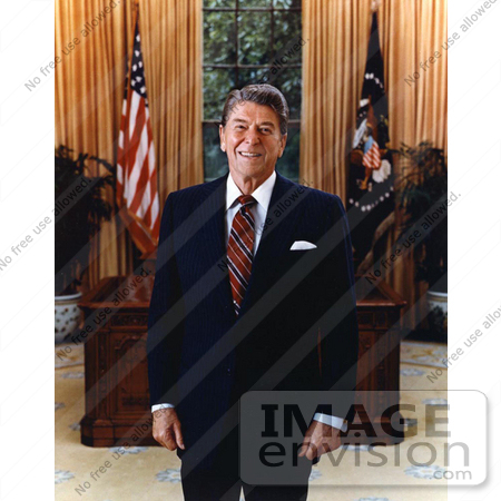 #7678 Picture of Ronald Reagan, 40th American President by JVPD