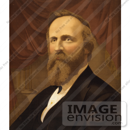 #7687 Image of President Rutherford Birchard Hayes in 1877 by JVPD