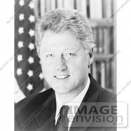 #7691 Picture of President William J Clinton, Bill Clinton by JVPD