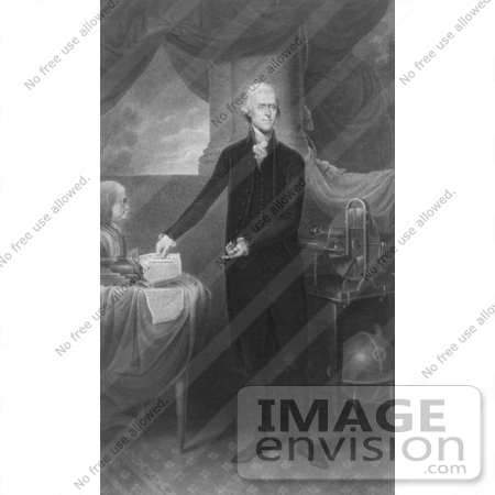 #7702 Image of President Thomas Jefferson by JVPD